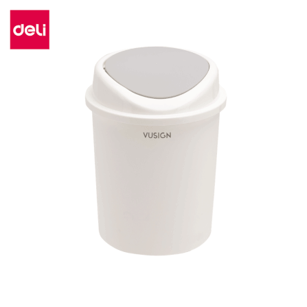 ถังขยะฝาสวิง VUSIGN VS1107-WH-01 11ลิตร สีขาว_0